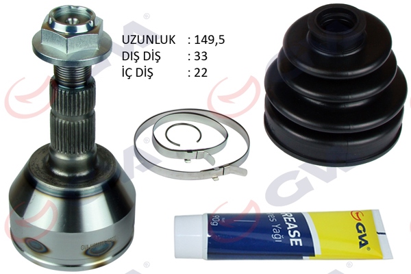 GVA 4490008K | Dış Aks Kafası Opel Astra H 04-10 Zafira B 05 > 15 1.2-1.4-1.6 16V