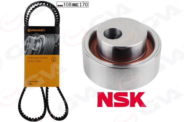 GVA 59T4314C | Eksantrik Gergi Kiti 108X170 P106-206-306-307-405-Partner-Berlingo-Xsara-Saxo 1.4 Tu3jp K015175xs