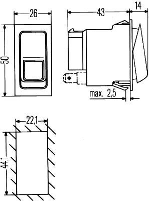 HELLA 6RH007832-351 | Salter, (II-I-O) , Traktor-Is Makınesı