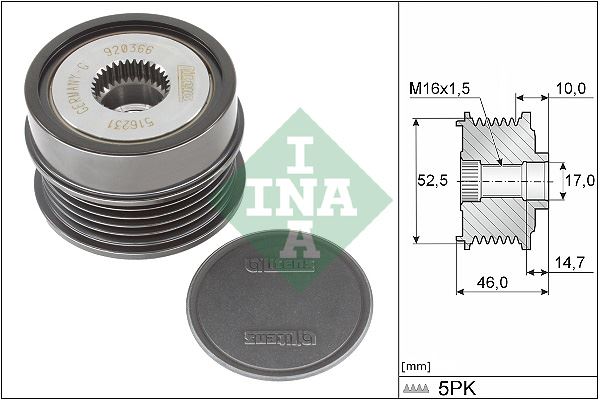 INA 535037210 | Alternatör Kasnağı Mercedes Glb (X247) Glb 250 4-Matic