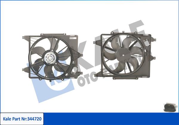 KALE 344720 | Fan Motoru + Davlumbaz Clio.I.II-Symbol 1.2-1.4-1.5 DCI + Ac