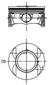 KOLBENSCHMIDT 40027700 | Motor Piston + Segman Komple Std 80.50mm Astra H 04-14 Vectra C 02-08 Zafira B Signum Z19dth