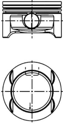 KOLBENSCHMIDT 40384620 | Piston Segman 0.50 Corsa C Corsa D 1.0 12V Z10xep Adet 3 Piston 73.9mm