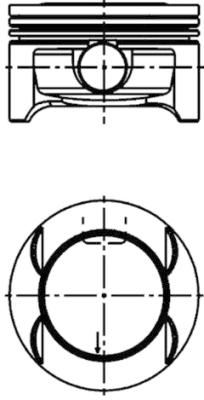 KOLBENSCHMIDT 40385600 | Piston + Segman (Ad) Std Corsa.C.D 1.2 16V *Z12xep* *73.4* | 4 Adet