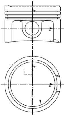 KOLBENSCHMIDT 40434600 | Piston + Segman (Std 81,01mm) Golf IV Bora Beetle A3 A4 1,8T 95-10