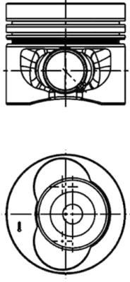 KOLBENSCHMIDT 40683600 | Piston + Segman (81,01mm Std) Crafter 2.5 TDI (136 / 163 Ps) Bjl Bjm Ceca Cecb 06 - | 5 Adet