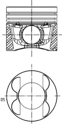 KOLBENSCHMIDT 41713600 | Piston + Segman Sağ Std. (Om642.9, 83mm) G-Class W461 09-Vito W639 09-Sprinter 906 09 -