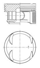 KOLBENSCHMIDT 41766600 | Piston + Segman Std. (M271.9 Kompressor, 82,00mm) W204 08-14 S204 08-14 Cl203 09-11