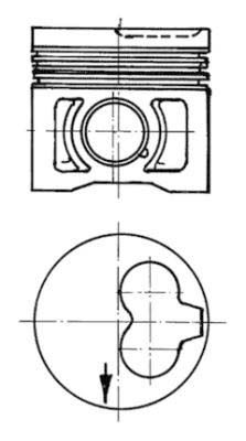 KOLBENSCHMIDT 91386600 | Piston 79,51mm Vag 80 100 Cad2 Go3 Pas Po3 T4 89 -