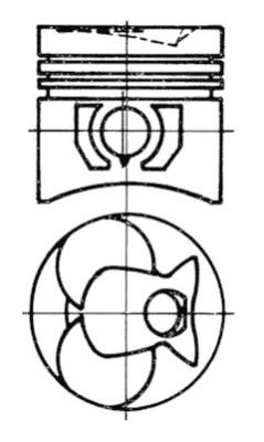 KOLBENSCHMIDT 93444600 | Piston + Segman Std. (Om616.9, Om617.9, 90,9mm, Sessız) G-Class W460 79-91