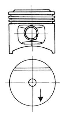KOLBENSCHMIDT 93677610 | Piston + Segman 0,50mm (M102.9, 89,50mm) 190 W201 85-93 W123 80-85 W124 86-92
