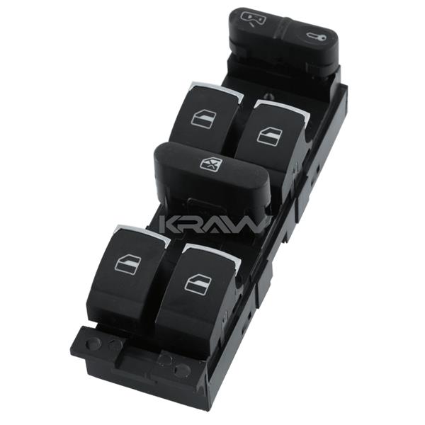 MCAR AN-412C | Cam Açma Kapama Anahtarı Surucu Tarafı Dörtlü Golf IV Bora Passat B5 96 > 06 > Krom Kaplama