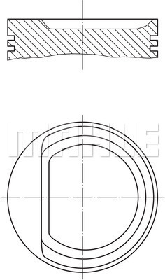 MAHLE 0102902 | Piston + Segman Albea-Doblo 1.4 8V (72,00mm) (040)-Mtr