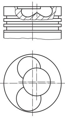 MAHLE 0308102 | Piston 79.50 mm (+ 0.50) (3-4 Sıl) Volkswagen Golf IV Bora Polo 1.9 TDI-Sdı 97-Agp Aqm Asx Asy
