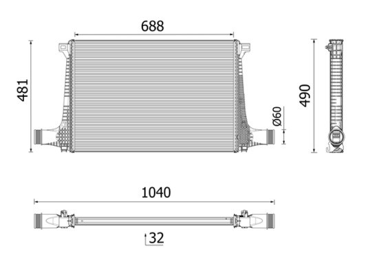 MAHLE CI 711 000P | Intercooler Radyatörü VW