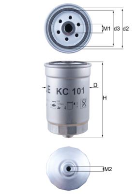 MAHLE KC101 | Yakıt Filtresi Hyundai Accent / Getz / Matrix 1.5 CRDI 04 -