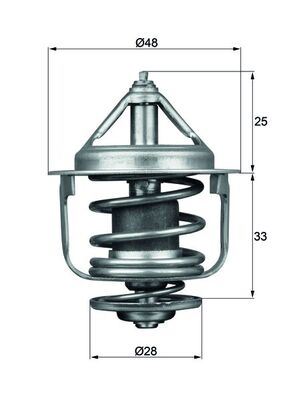 MAHLE TX8777D | Termostat 77 °C Nissan, Mazda