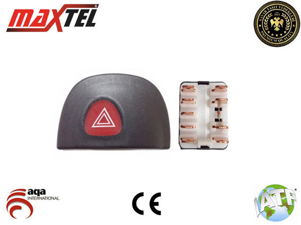 MAXTEL 162 04 043 | Dörtlü Flaşör Anahtarı 9 Fişli Renault Megane I 96-03