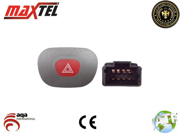 MAXTEL 162 04 820 | Dörtlü Flaşör Anahtarı 8 Fişli Renault Clio I 90-98, Kangoo Express 01= > , Kangoo I 98-07