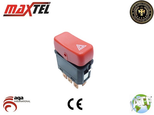MAXTEL 162 08 224 | Dörtlü Flaşör Anahtarı 8 Fişli Mercedes-Benz Actros/Atego/Axor/Cıtaro/Connecto/Econıc