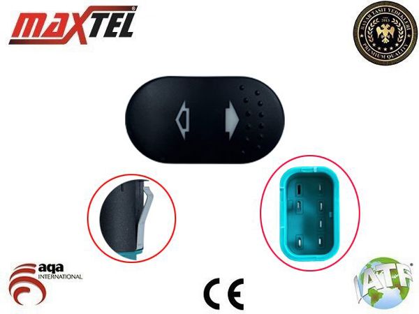 MAXTEL 182 02 064 | Cam Kaldırma Anahtarı 6 Fişli Tekli Ford Transit V184 00-06, Transit V347 06-13