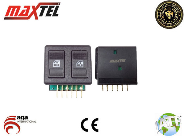 MAXTEL 182 05 001 | Cam Kaldırma Anahtarı Ön Sol 6 Fişli Çiftli Fiat Dogan L
