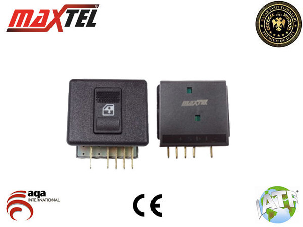 MAXTEL 182 05 002 | Cam Kaldırma Anahtarı Ön Sağ 5 Fişli Tekli Fiat Dogan L