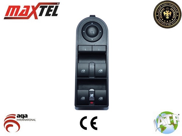 MAXTEL 18207447 | Cam Açma Kapama Anahtarı Dörtlü Ön Sol Astra H Zafira B Opel Astra H 03-14, Zafira B 05-15