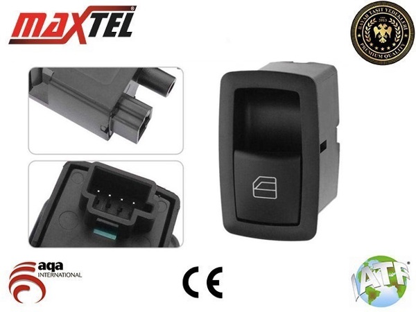 MAXTEL 182 08 510 | Cam Kaldırma Anahtarı Sağ Mercedes-Benz A Seri W169 04-12, B Seri W245 05-11, GL Seri X164 06>, R Seri W251 05>