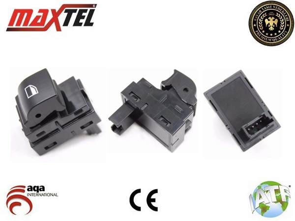 MAXTEL 182 09 949 | Cam Kaldırma Anahtarı Sağ Siyah 4Pin BMW 5 Serif01-F02-F07-F10-F11