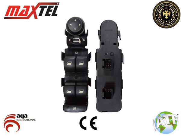 MAXTEL 182 11 013 | Cam Kaldırma Anahtarı Ön Sol Çift Soketli 6+3 Pin Kasasız Peugeot 308 07-13 Citroen C4 I 04-10 C4 Picasso 07-13