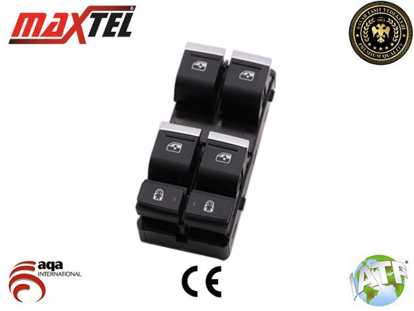MAXTEL 18231131 | Cam Kaldırma Anahtarı A6 18 > Sol Dörtlü Siyah 10 Pin Audi A6 18= >