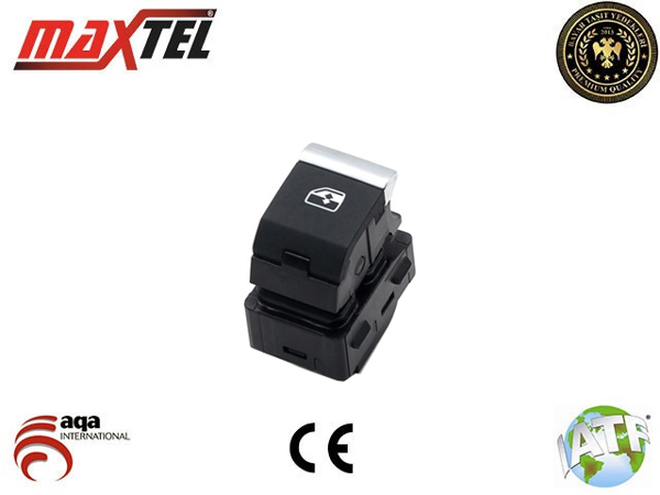 MAXTEL 18231134 | Cam Kaldırma Anahtarı Audi A6 18=> Sağ Tekli Siyah 4 Pin