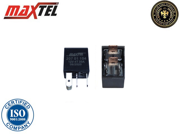 MAXTEL 20701104 | Role Mıcro Universal 4 Fişli 12V 30A