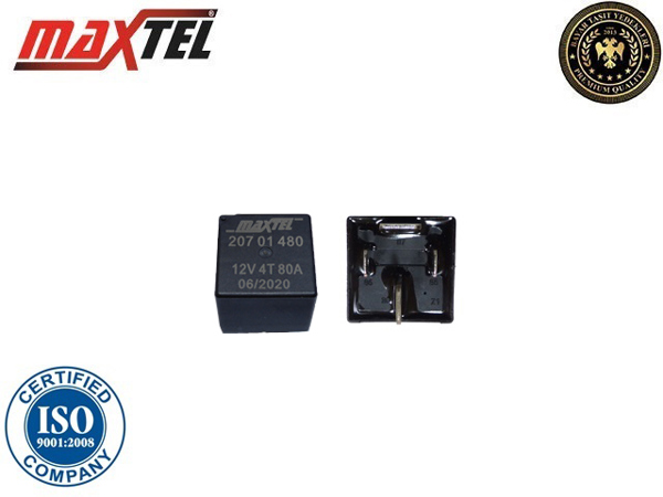 MAXTEL 20701480 | Role Guc Universal 4 Fişli 12V 80A | 25 Adet