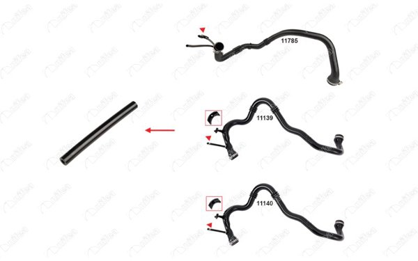 NIFEA 11086 *5 | Hava Filtre Hortumu Dacia Logan I Sandero I 1.5 DCI 5mm X 11mm = 12Cm | 5 Adet