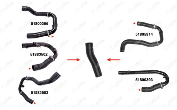NIFEA 15408 | Turbo Hortumu Küçük Metal Boru Hariç Linea 1,3 Multijet 85 / 90 Hp