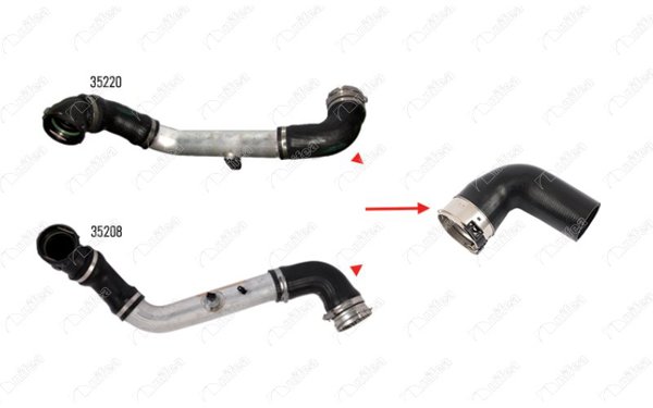NIFEA 35209 | Turbo Hortumu Alt Metal Boru Hariç (Metal) BMW 5,30 D 5,25D E60 E61