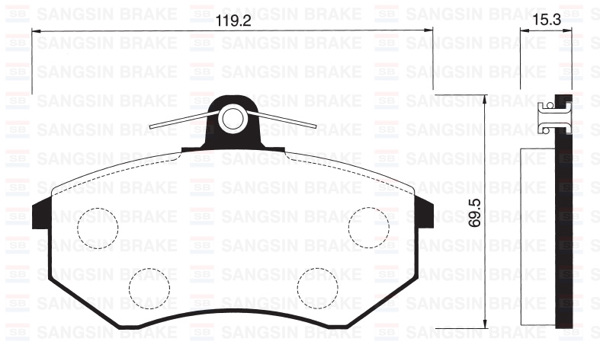 HI-Q SP1043 | Ön Fren Balata İnce VW Golf II III / Polo Classic 95-> / Passat 88-97 / Caddy 95-04 / Seat Cordoba / Ibiza Gdb1048-Gdb1044