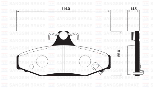 HI-Q SP1066 | Ön Balata A6 2.7T Quattro 97-05 Arka Balata Disk Ssangyong Musso 95 > Korando 02 > | 1 Adet