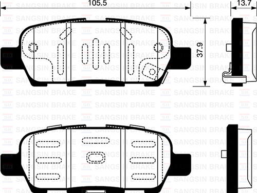 HI-Q SP1250 | Arka Fren Balata Nissan Qashqai