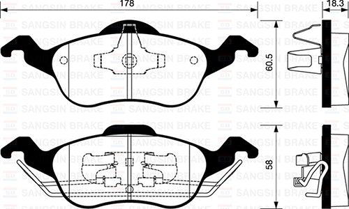 HI-Q SP1259 | Ön Fren Balata Ford Focus 1.4L 1.6L 1.8L 2.0L 98-04