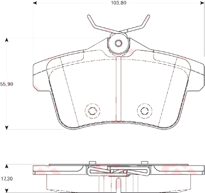 HI-Q SP1881 | Arka Fren Balatası Peugeot P3008 09 > 16 P5008 09 > 17 P508 10 > 18 P308 Gtı-Rzc 10 > 14 Citroen C4 09 > 16 Ds4-Ds5 11 > 15