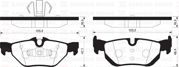 HI-Q SP2158 | Fren Balatası Arka BMW E81 E82 E87 E88 E90 E91 E92 E93 F30 F35 E84