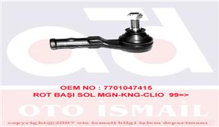 SİSMAK 120534 | Rot Başı Sol Megane Kangoo Clio II / III Modus Scenic Twingo Kısa Tip | 2 Adet