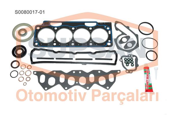 SUPSAN S0080017.01 | Motor Takım Contası (Keçeli) Silindir Kapaklı (Renault: 1.7 8V F2n R21 Manager / R11 Flash / R9d)