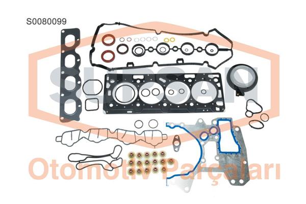 SUPSAN S0080099 | Takım Conta Alt Ve Üst Komple Astra 1.6 16V Twınport Insignia 1.6 Lpg Eng. Z16xep Z16xer Keçeli Skclı