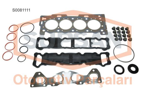 SUPSAN S0081111 | Conta Üst Takım Keçeli Skc Sız-(Peugeot: 1007 206 207 307 1.4 16V 88Hp / Citroen: C3 Et3 Jt4 1.4)