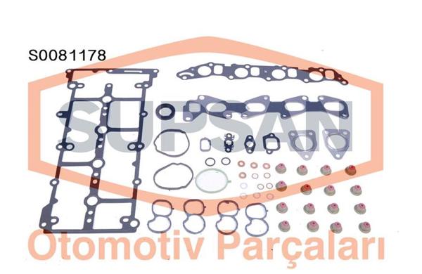 SUPSAN S0081178 | Üst Takım Contası Keçeli-Subap Lastikli-Skc Sız (Fiat: Linea-Brava-Alfa 159 1.6 16V Mltıjet)