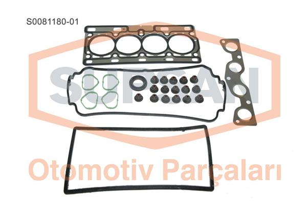 SUPSAN S0081180-01 | / Üst Takım Contası Renault Twingo, Clio 1.2 16V (Eng, D4f) Keçeli, Subap Lastikli Skc Lı (Reinz)